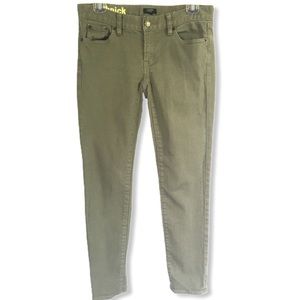 J.Crew Toothpick Olive Green Jeans